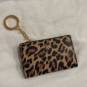 Pink Victoria’s Secret leopard card holder wallet